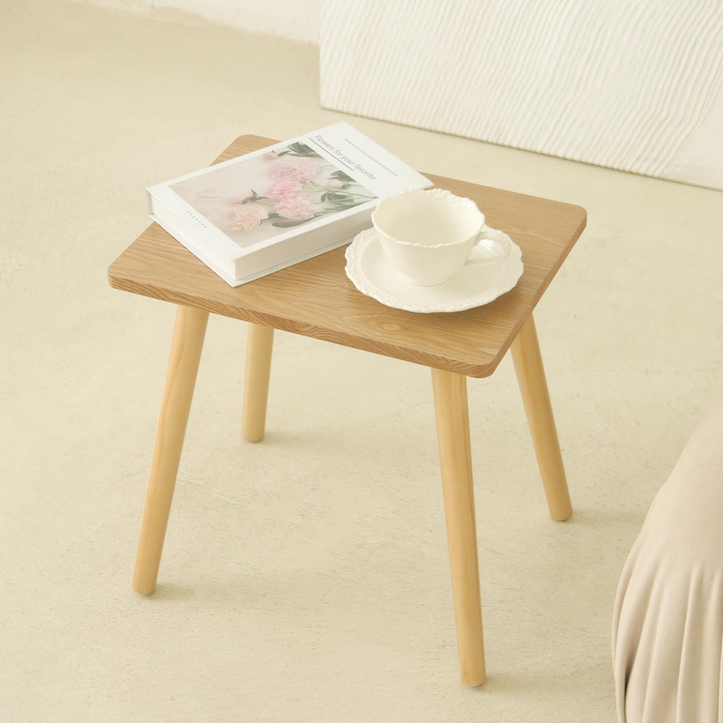 AWASEN Side Table, Small Wood End Table Living Room, Mini Bed Side Table Modern Accent Nightstand with Solid Wood for Bedroom Office Small Spaces, Rustic Brown