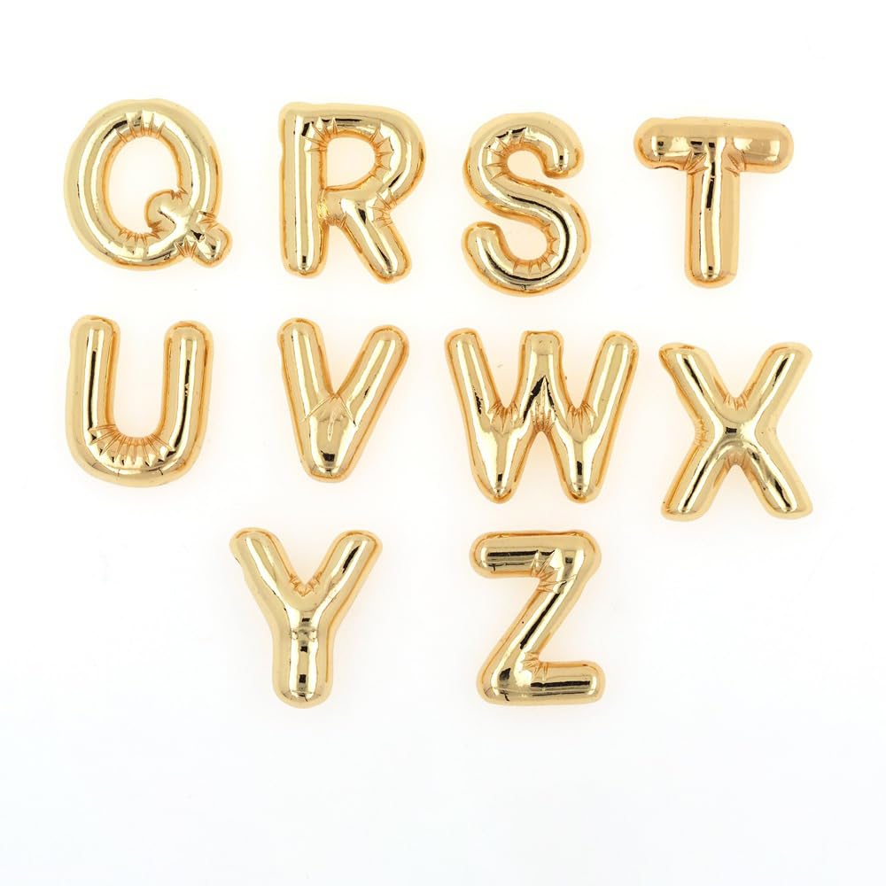 DIOWUS Bubble Letter Halskette für Frauen, zarte Ballon-Initial-Halsketten 18k vergoldete Kette Anhänger Alphabet Halsketten für Freundin Charm Einfaches Geschenk Schmuck (A)