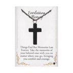 Cremation Cross Necklace for Ashes Stainless Steel Cross Urn Pendant Ashes Holder Memorial Jewelry-With Me Always