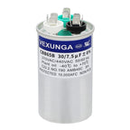 45/5 uF 45+5 MFD 370V or 440V Dual Run Start Round A/C Capacitor 45 5 uF 370 440 Volt VAC CBB65B Air Conditioner Capacitors for AC Unit Fan Motor Start or Heat Pump or Condenser Straight Cool