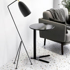 C Shaped Side Table End Coffee Tables, Unique Aesthetics Minimalist Accent Tables, Multifunction Round Metal Side Tables for Living Room Bedroom Sofa Balcony Couch Patio Yard Garden Indoor & Outdoor