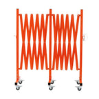 GYMTIME Industrial Expandable Metal Barricade, 16 Feet, Easily Assembled Safety Barrier with Casters, Flexible Mobile Gate, Adjustable Traffic Fence