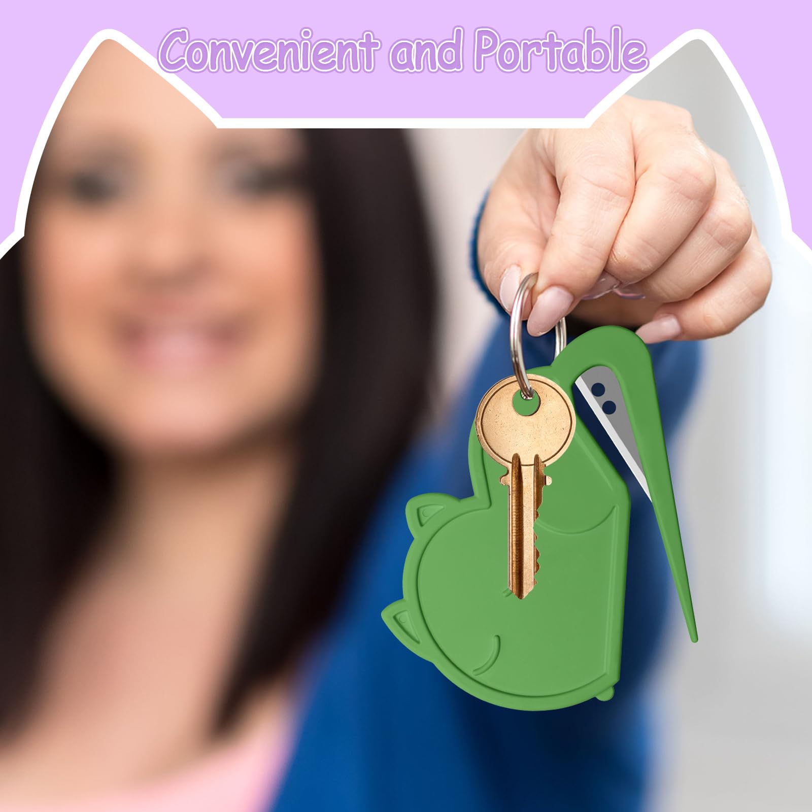 6-pak brevåbner kuvertåbner i katteform, Luxiv kuvertåbner til kvinder, mænds poståbningsværktøj mini sikkert brevpakkeåbningsværktøj til kontor, hjem (6)