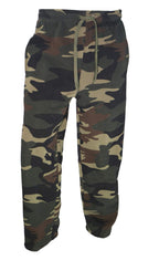 Facitisu Mens Sweatpants Fleece Athletic Open Bottom Workout Pants with Pocket Baggy Drawstring Sweats Pants Gym Joggers Camo Large