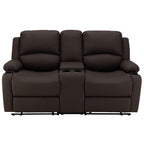 67" Wall Hugger Reclining | RV Theater Seats | Double Recliner RV Sofa & Console | RV Couch | RV Theater Seating | RV Furniture (Manual, Chocolate)