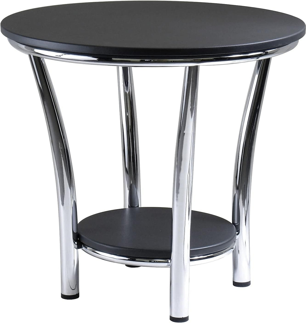 Winsome Maya 22.05 x 23.82 x 23.82-Inch Medium Density Fiber Round End Table, Black (93219)