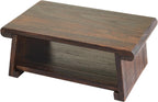 Japanese Altar Table,Folding Floor Table,Wood Small Low Meditation Table,Coffee Table for Living Room, Brown,19.7" x 11.8" x 7.9"