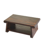 Japanese Altar Table,Folding Floor Table,Wood Small Low Meditation Table,Coffee Table for Living Room, Brown,19.7" x 11.8" x 7.9"