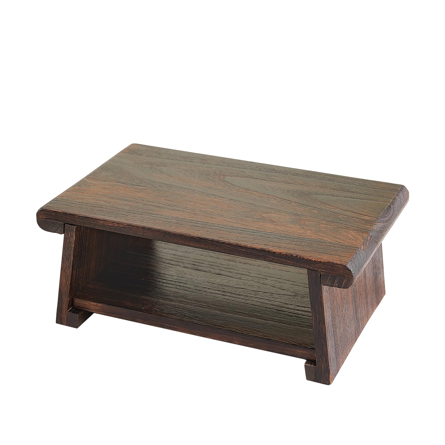 Japanese Altar Table,Folding Floor Table,Wood Small Low Meditation Table,Coffee Table for Living Room, Brown,19.7" x 11.8" x 7.9"