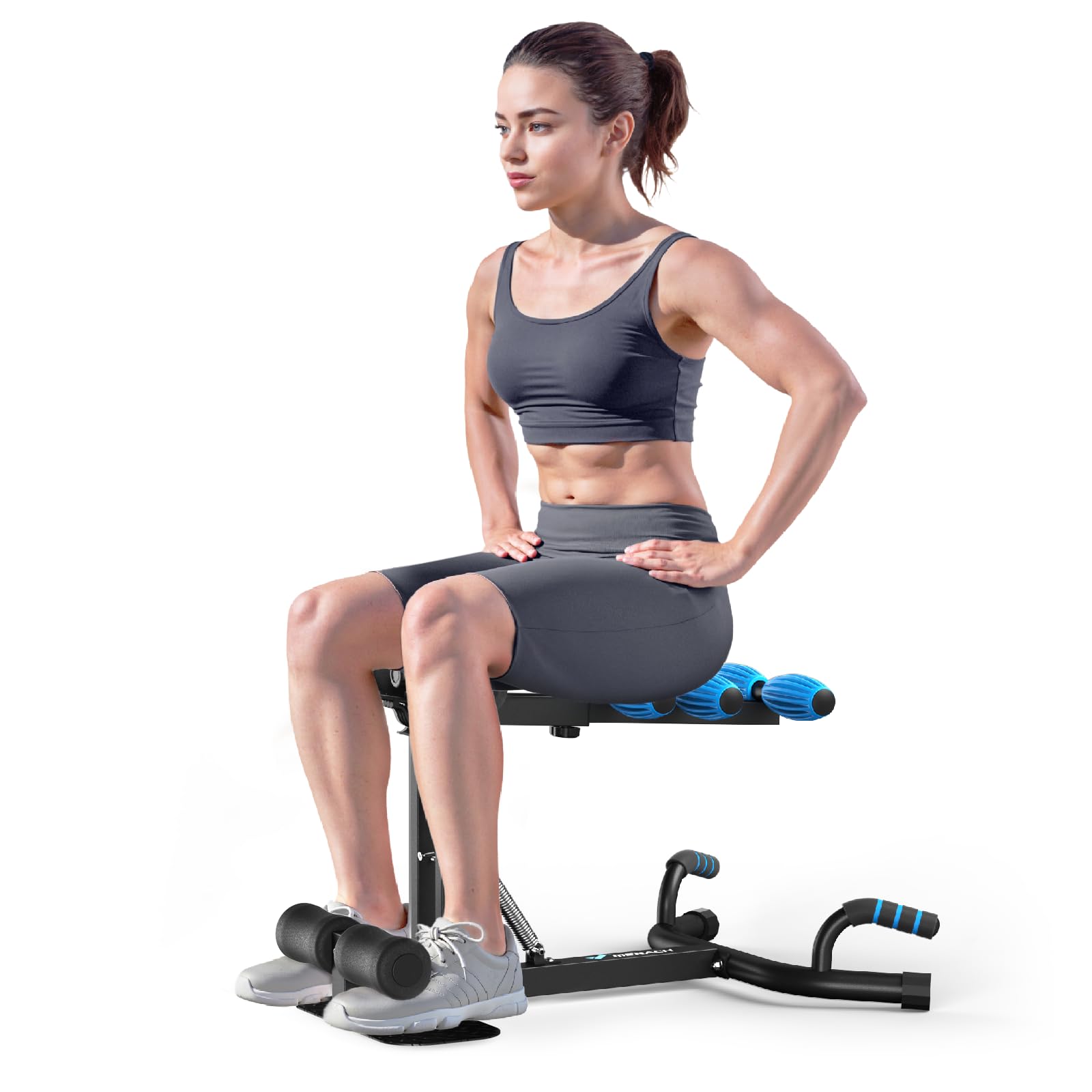 MERACH Deep Squat Machine for Women, Adjustable Glutes Trainer Machine, Core Leg Push Up Workout Machine for Home Gym