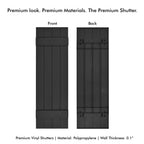 Pontiac Trail Board & Batten Vinyl Shutters (1 Pair) | 14.5"x31" (4-Board) - Black Cosmos/Paintable | Exterior Window Shutters | Includes Mounting Hardware | Simple Installation | Made in US