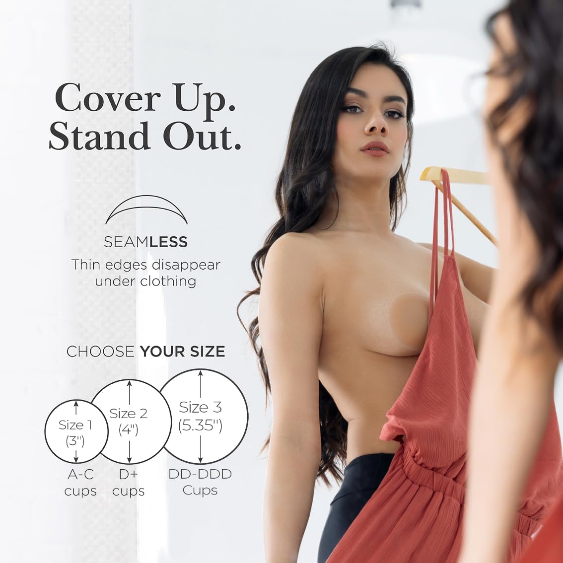 Nippies Nipple Covers for Women - Sticky Adhesive Silicone Pasties - Reusable Pasty Nipple Cover with Travel Box