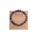 Pingyongchang Stress Relief Anxiety Yoga Bracelet,Mantra Bracelets for Women Natural Crystal Stone Healing Gifts Birthday Gifts for Jade Bracelet for Men