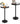 Vrisa Drink Table Small End Table Set of 2 Round Pedestal Side Table Martini Table Modern Coffee Table for Small Spaces, Living Room, Bedroom, Sofa Couch Chair, Black