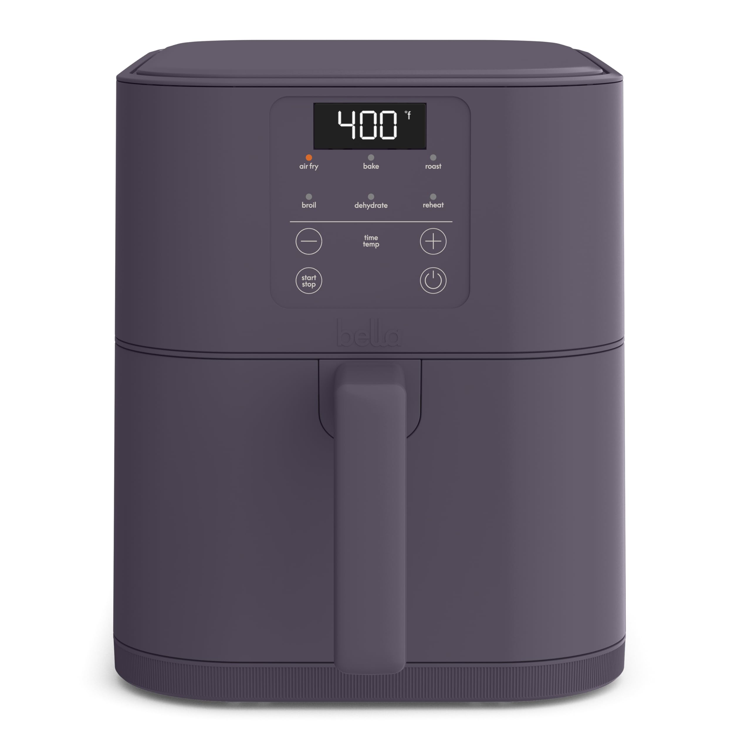 bella 4Qt Slim Air Fryer, Fits-anywhere™ Kitchenware, EverGood™ Ceramic Nonstick Coating, Adjustable Temperature, 6 Preset Cooking Options, 60 Min Auto Shutoff w Audible Tone, 3.3lb Capacity, Blossom