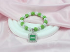 Sorority Paraphernalia Gift for Women Greek Sorority Bracelet Pink and Green Rhinestone Bracelet Sisterhood Jewelry