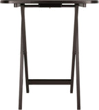 Winsome Cade Set of 2 Foldable Snack Tables, Oversized, for Living Room, 25", No Assembly, Coffee