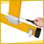 Amylove Expandable Barricade Security Yellow Black Mobile Parking Barrier 44 Inch High Driveway Fence Retractable Traffic Folding Portable Gate for Outdoor Road Garage Construction(16.4 Feet)