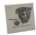 Aspen Leaves Hoop Earrings - silver
