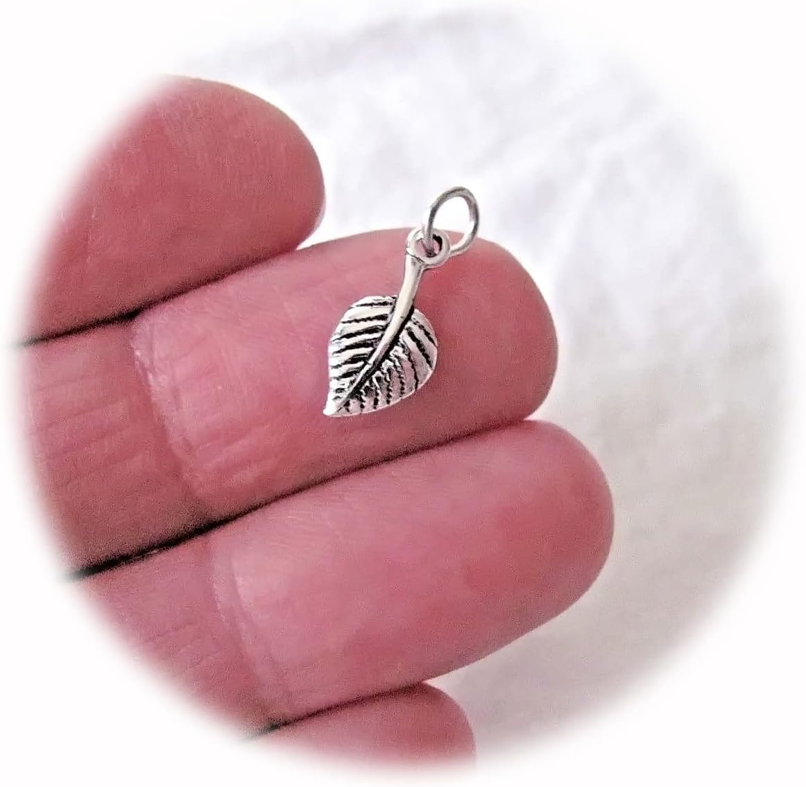 New Small Sterling Silver Aspen Leaf Mini Tiny Charm for Everyday Wear and Any Outfit MEMRIZ00102