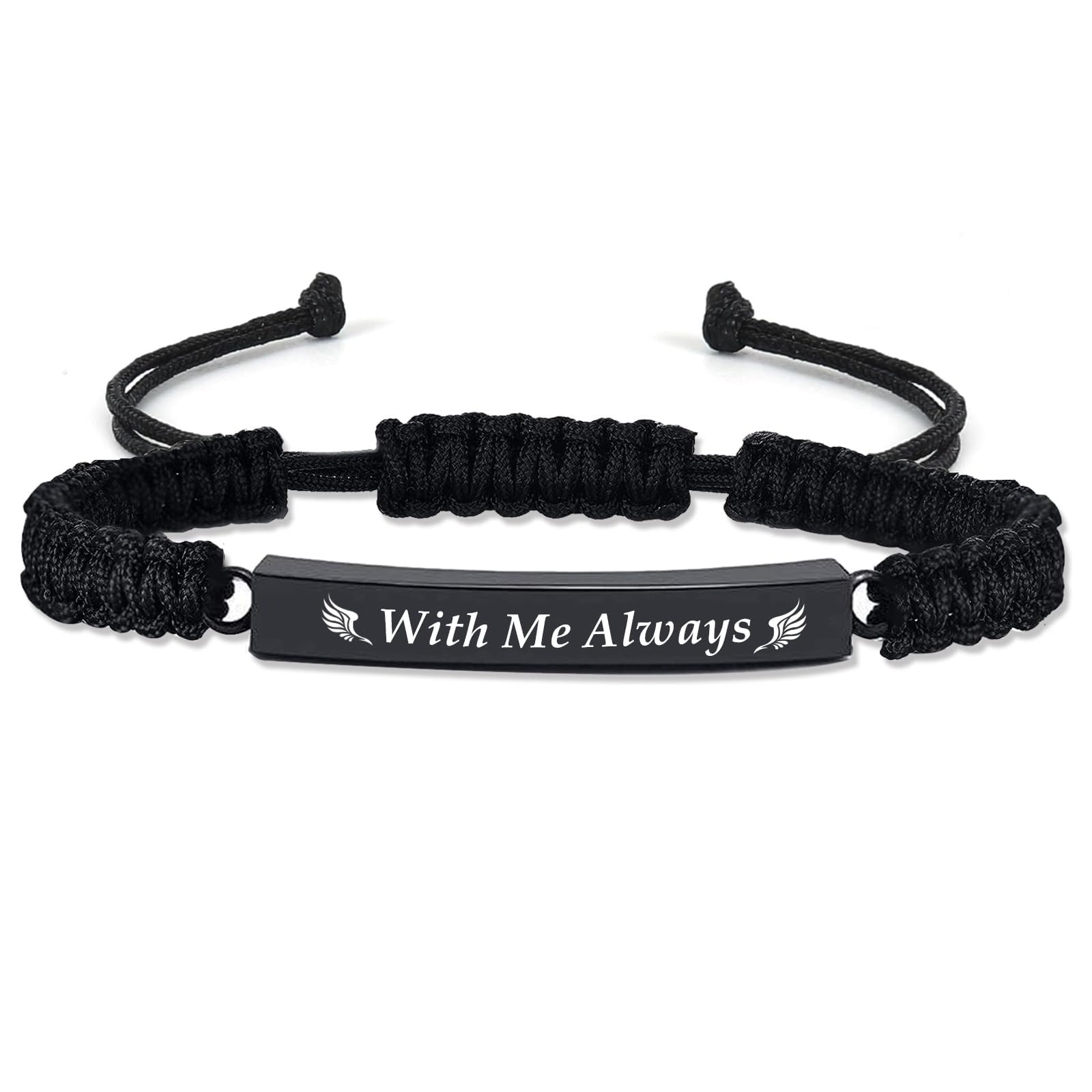 RIPFEVURN 3 Pack Cremation Jewelry Urn Bracelet for Ashes for Women Men Adjustable Memorial Keepsake Bangle Rope Braided Bracelet