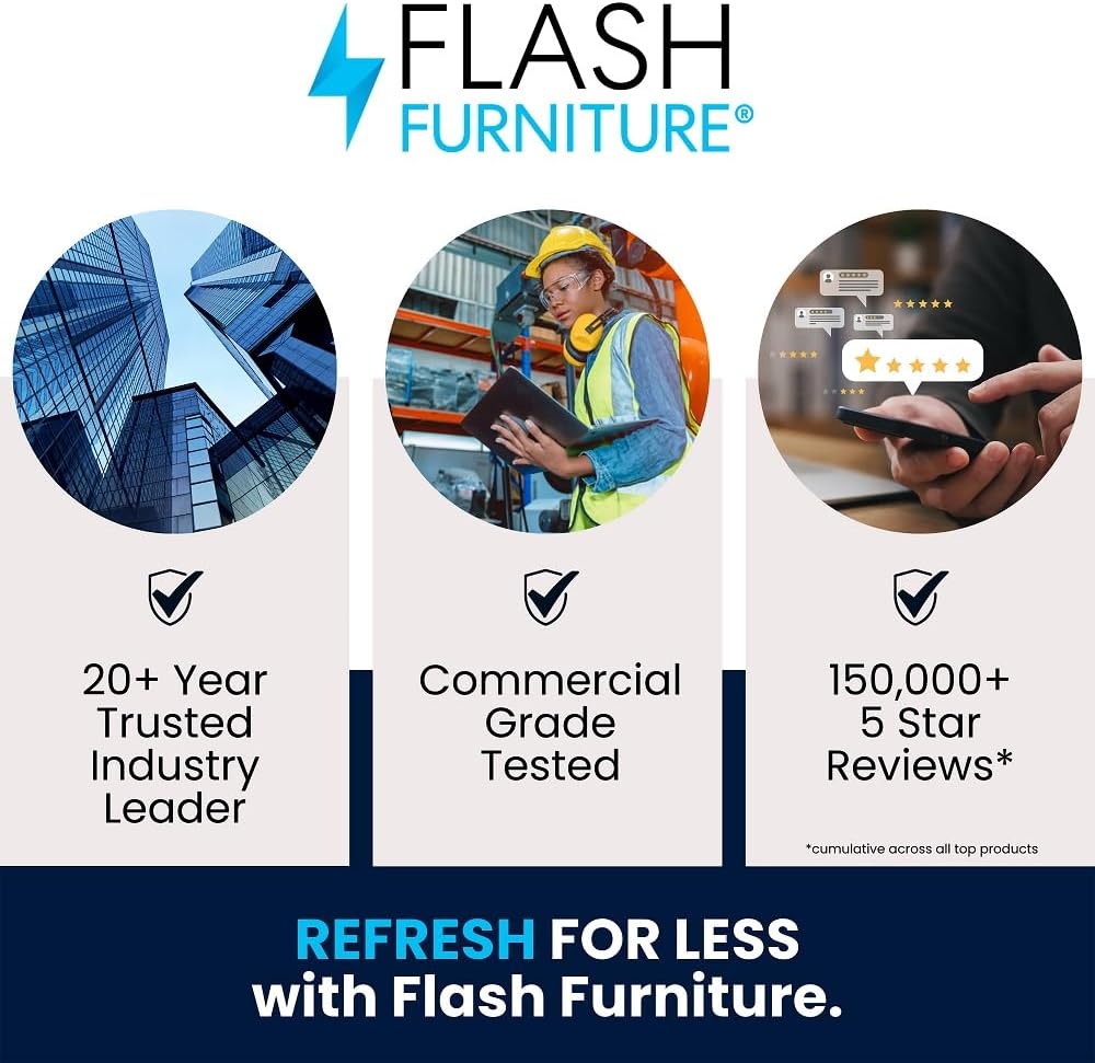 Flash Furniture Barker 28'' Round Tempered Glass Metal Table with Dark Brown Rattan Edging