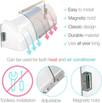 Home Intuition Heat and Air Vent Deflector 8.5" to 15" Magnetic Non Melting Adjustable for Vents, Sidewall, and Ceiling Registers, 2 Pack