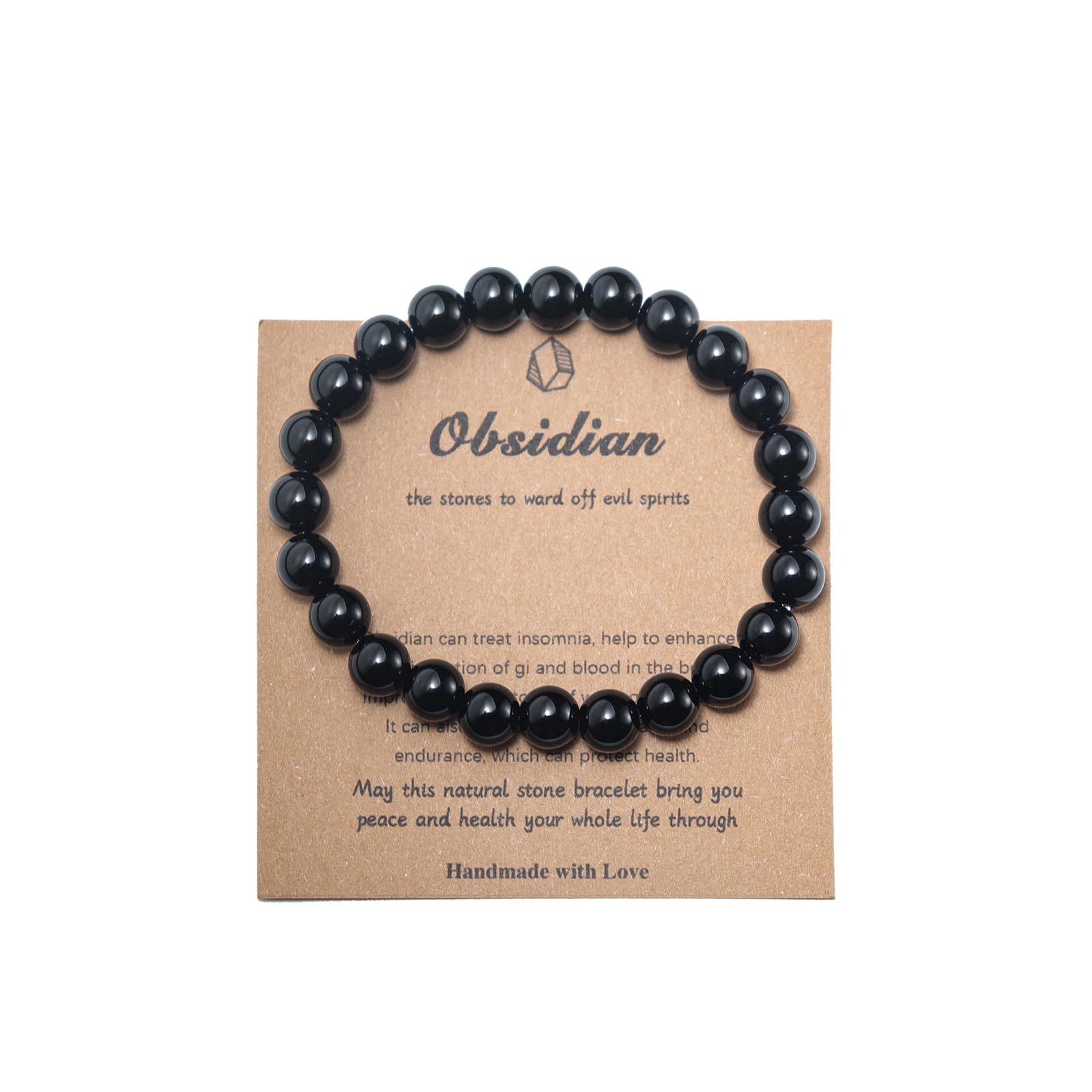 Pingyongchang Stress Relief Anxiety Yoga Bracelet,Mantra Bracelets for Women Natural Crystal Stone Healing Gifts Birthday Gifts for Jade Bracelet for Men