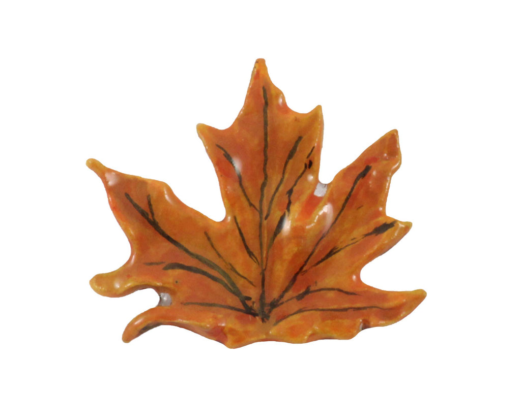 Handcrafted Tree Leaf Brooch and Lapel Pins - Canadian Maple, Maple, and Aspen Leaves - Pewter, Copper, Gold, Hand Painted - Handmade in The United States