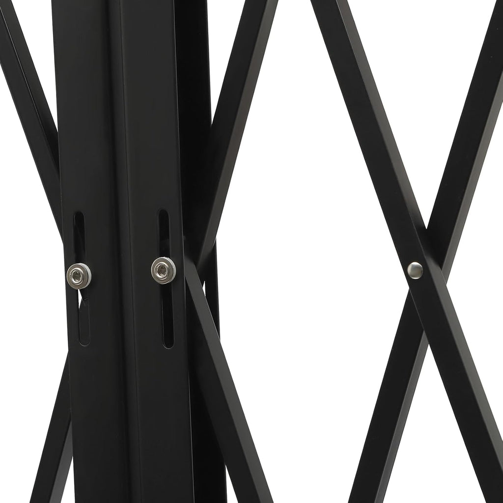 Double Folding Security Door, 5.25' H x 9.84' W Wall Mounted Scissor Gate - Iron & Aluminum Alloy Accordion Gate with 360 Rolling Barricade