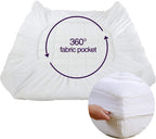 EASELAND Queen Size Mattress Pad Pillow Top Mattress Cover Quilted Fitted Mattress Protector Cotton Top Stretches up 8-21" Deep Pocket Cooling Mattress Topper (60x80 inch, White)