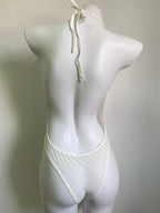 Micro Bikini Sexy Bathing Suit for Women See Through Lingerie Sheer When Wet Swimsuit Sheer Body Suit High Cut Monokini White