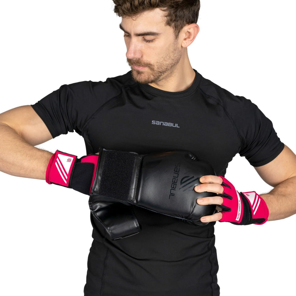 Sanabul Gel Boxing Hand Wraps for Men & Women Muay Thai MMA Kickboxing Quick Wraps Boxing Inner Gloves Wrist Knuckle Protection