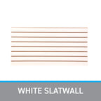 SSWBasics 4ft x 2ft Horizontal White Slatwall Panels Easy Organizer (24"H x 48"L) - Pack of 2 - Streamline Your Space with Effortless Retail Displays, Garage Wall Solutions, and Craft Storage