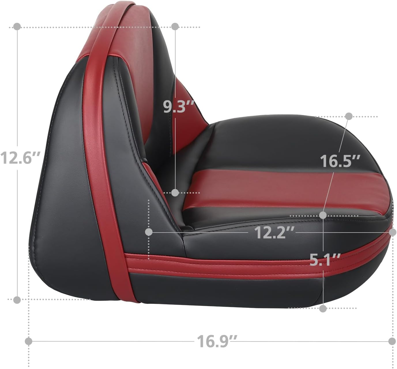 Leader Accessories Pro Casting Boat Seat Lean Pro Fishing High Back Bass Boat Seat Butt Seat