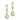 Mariell Pierced or Clip-On Silver, Gold or Rose Gold CZ Dangle Drop Earrings for Women, Brides, Wedding