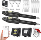 TOPENS XD852 Smart Gate Opener for Heavy Duty Dual Swing Gates Up to 18ft per Arm, Automatic Gate Opener with App Control AC Powered Remote Control Kit Solar Compatible