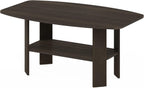 Furinno Simple Design Coffee Table, Dark Brown