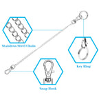 anezus 3pcs chaîne de ceinture, chaîne de poche, chaînes pour portefeuille, pantalons, jeans, accessoires gothiques pour Eboy, Egirl, hommes et femmes