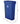 Suncast Commercial Slim 23 Gallon Polypropylene Recycling Bin with Universal Recycle Logo, Durable Waste Container for Tight Spaces, Blue, Made in the USA
