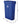 Suncast Commercial Slim 23 Gallon Polypropylene Recycling Bin with Universal Recycle Logo, Durable Waste Container for Tight Spaces, Blue, Made in the USA