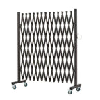 GYMTIME Industrial Expandable Metal Barricade, 16 Feet, Easily Assembled Safety Barrier with Casters, Flexible Mobile Gate, Adjustable Traffic Fence