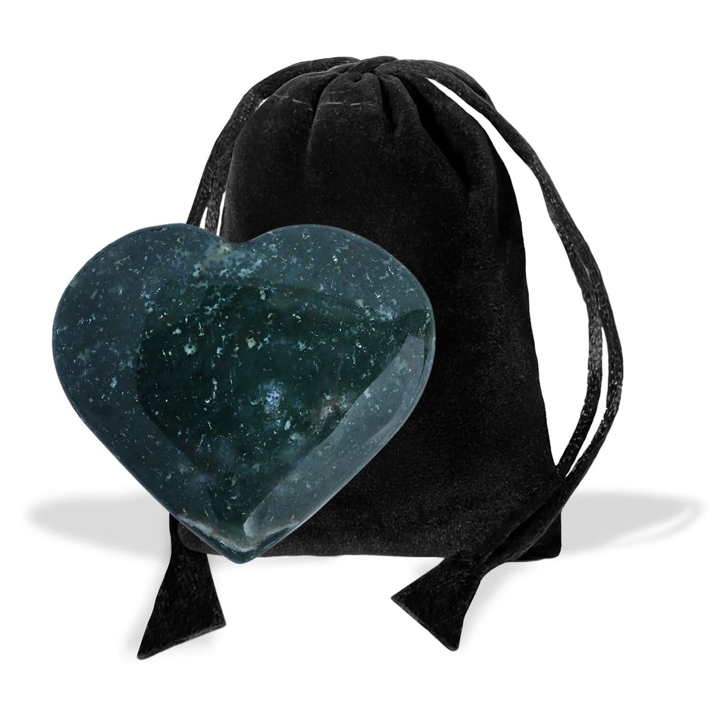 Heart 1.75 Inch with Black Pouch (Black Obsidian)