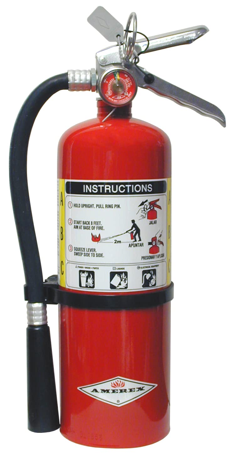 Amerex B456 10 lbs ABC Dry Chemical Fire Extinguisher with Wall Bracket