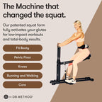 The DB Method Squat Machine with Phone Mount, Workout Equipment for Home Gym, Exercise Leg and Glutes, Low Impact Lower Body Fitness Workouts, Training for Total-Body, Easy Setup, Foldable for Storage