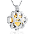 Oinsi Pet Cremation Jewelry For Ashes For Dog/Cat Paw Stainless Steel Memorial Locket Urn Necklace Inside Mini Case Keepsake Cremation Jewelry Women Men