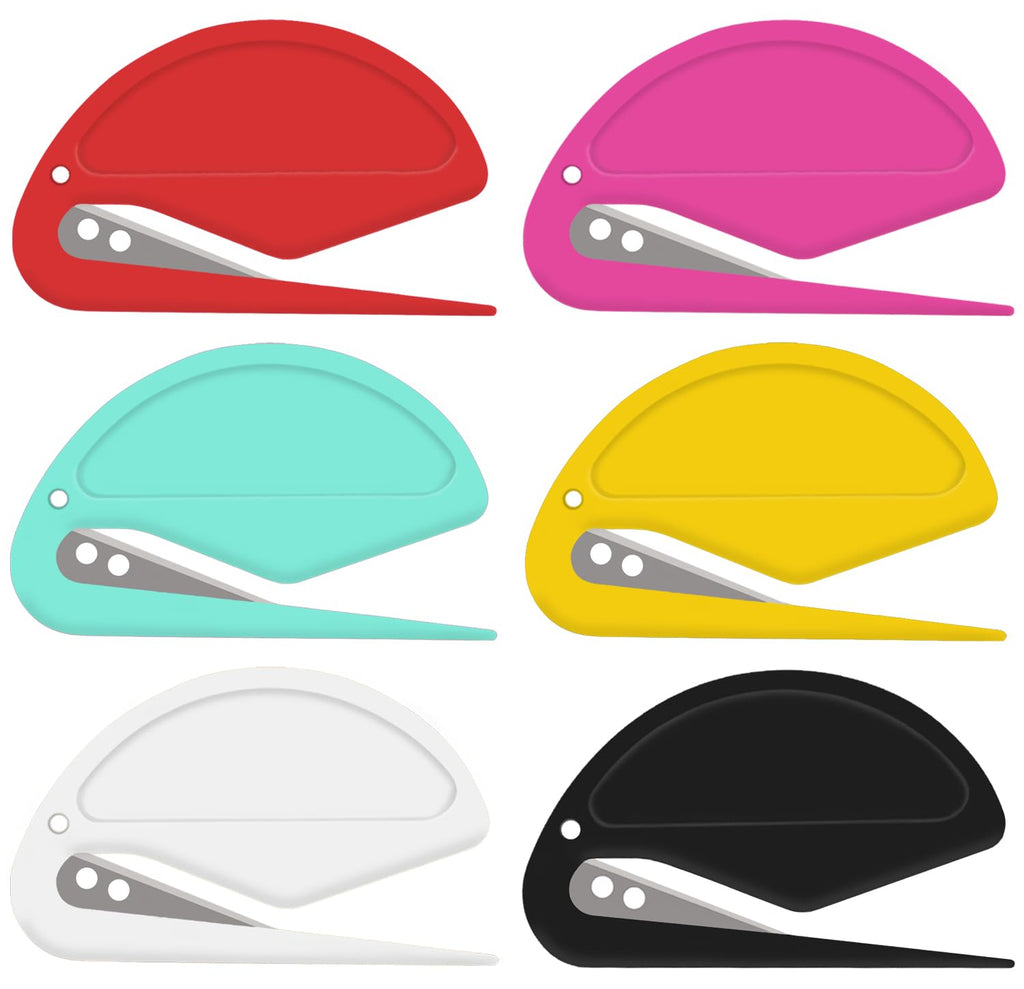 6 Pack Letter Opener Envelope Slitter – Envelope Opener for Women Men,Office Worker,Graduate Students,Home,Office,Postal.Mail Opener with Safety Concealed Sharp Blade Neatly Opened Without Damage
