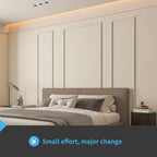 Art3d Pre-Cut Wall Molding Set of 3 pcs, Ready-to-Assemble Wainscoting Panels for Interior Wall Décor Living Room Bedroom Accent Wall - Installed with Glue, 3 Frames