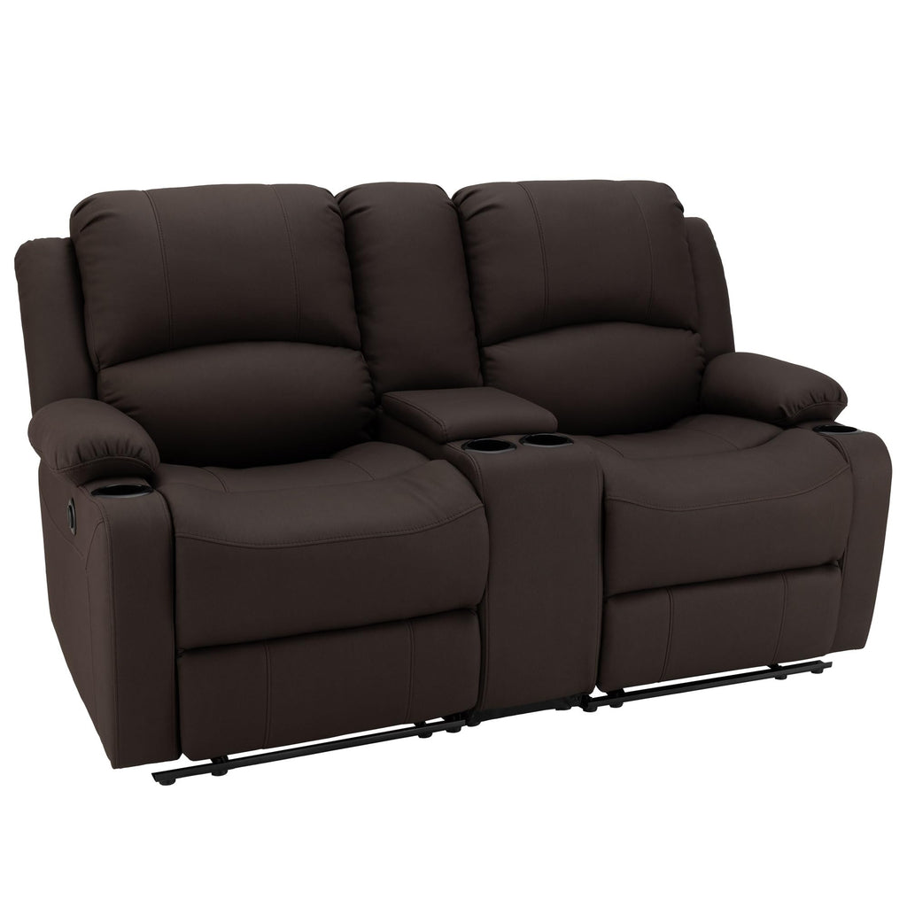 65"" Powered Wall Hugger Reclining RV Theater Seats | Double Recliner RV Sofa & Console | RV Couch | Wall Hugger Recliner | RV Theater Seating | RV Furniture (Slate), CC-PMOD65