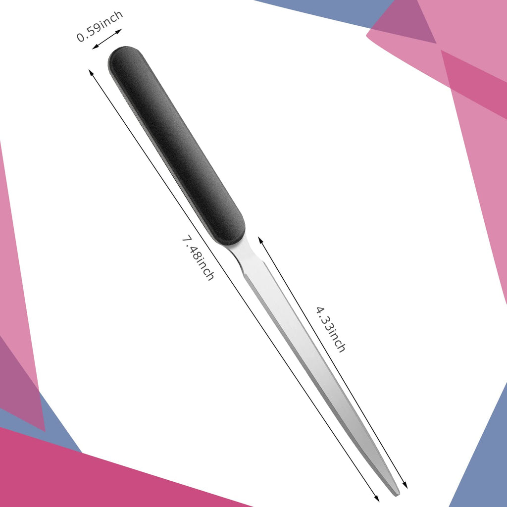 Kosiz Letter Opener Sword Stainless Steel Envelope Openers Slitters Mail Knife Lightweight Letter Knives for Office Home Supplies, 4 Pieces(White, Black, Blue, Red)